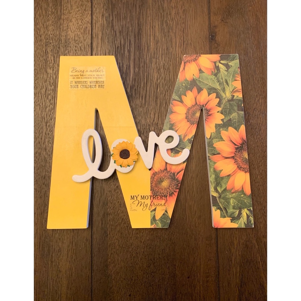 Letter M home decor